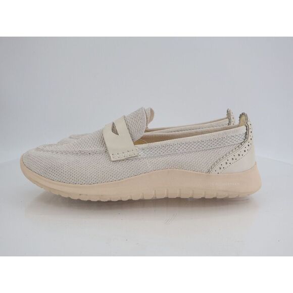 Cole Haan ZERØGRAND Meritt Stitchlite Loafers Size 9B Ivory Knit Slip On Shoes - Picture 6 of 12